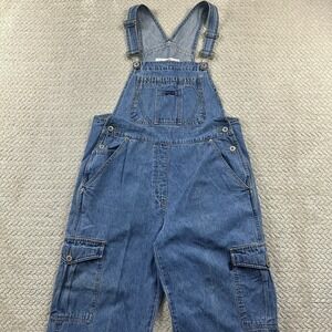 Vintage Squeeze SQZ Denim Overalls Cargo Medium Farmer Workwear 90s Grunge 36x30